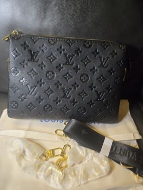 Black Monogram Embossed Crossbody Bag (Dustbag Included!)